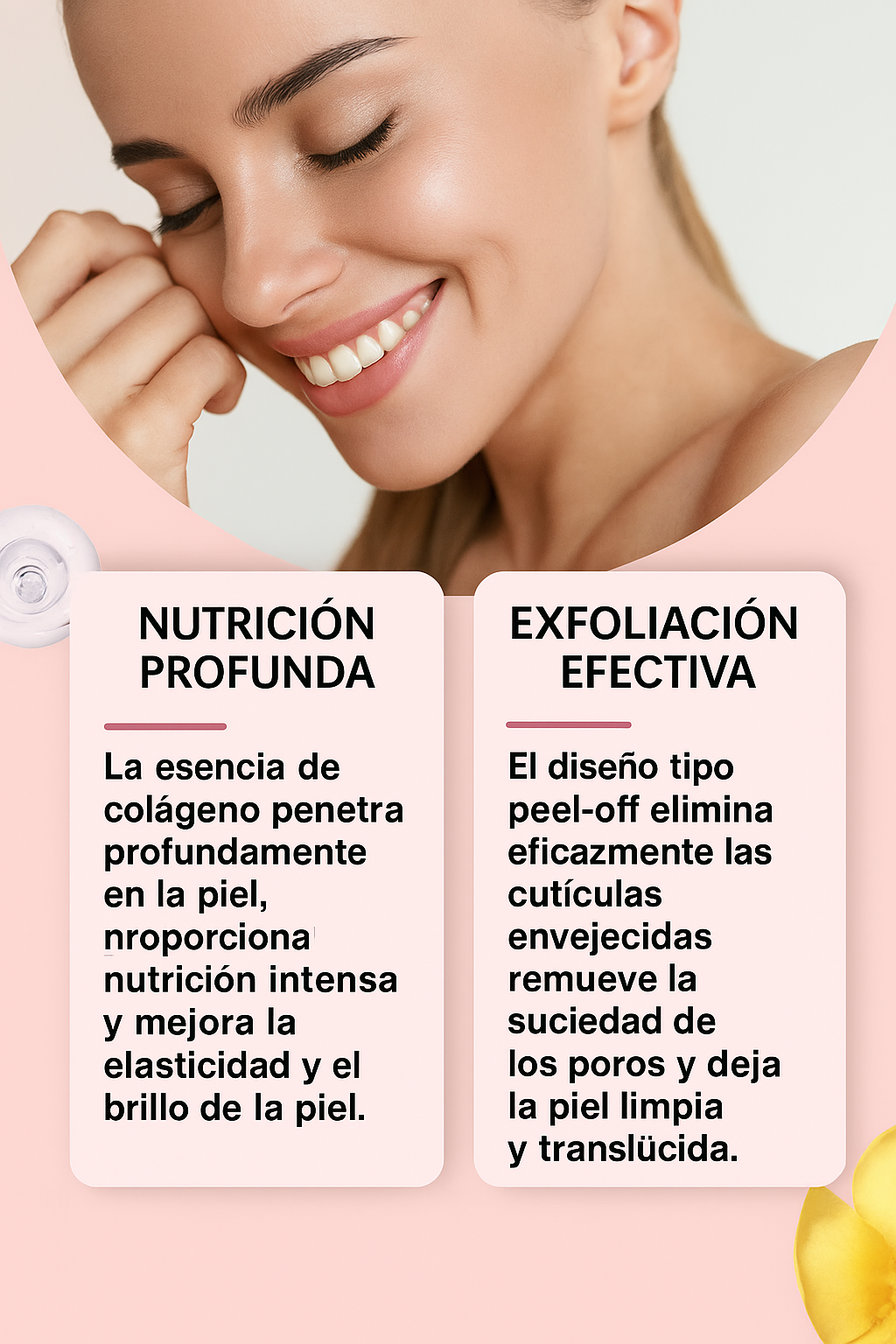 Mascarilla facial de colágeno